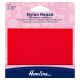 Hemline Nylon Self Adhesive Repair Patch. 20cm x 10cm. Red.