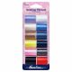 Hemline Sewing Thread. 30m Spools. 12 Assorted Colours.