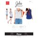 Rose Sleeveless Button-Down Shirt  Jalie Sewing Pattern 3881. Girls 2 to 13y, Womens 2 to 24.