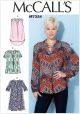 Misses Half Placket Tops and Tunic McCalls Sewing Pattern 7324. 