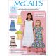 Girls Sleeveless and Ruffle Sleeve Empire-Waist Dresses McCalls Sewing Pattern 7558.