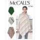 Misses Ponchos McCalls Sewing Pattern 7846. 