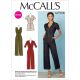 Misses and Miss Petite Jumpsuits McCalls Sewing Pattern 7908. 