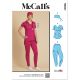 Misses Knit Scrub Tops, Trousers, Jogger and Cap McCalls Sewing Pattern 8421