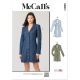 Misses Fitted Button Front Mini Dress McCalls Sewing Pattern 8601
