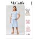 Girls Ruched Dress, Top and Skirt McCalls Sewing Pattern 8619. 7-8-10-12-14.