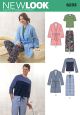 Unisex Trousers, Robe and Knit Tops New Look Sewing Pattern No. 6233. Size XS-XL.