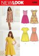 Misses Dress with Neckline Variations New Look Sewing Pattern 6262. Size 10-22.