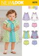 Babies Dress and Panties New Look Sewing Pattern 6275. Size NB-S-M-L.