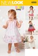 Babies Dresses and Panties New Look Sewing Pattern No. 6353. Size NB-S-M-L.