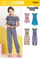 Girls Dress and Jumpsuit in Two Lengths New Look Sewing Pattern 6444. Size 8-16.