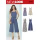 Misses Jumpsuits and Dresses New Look Sewing Pattern 6446. Size 6-18.