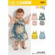 Babies Dress and Romper New Look Sewing Pattern 6501. Size NB-L.