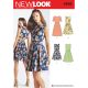 Womens Dress with Open or Closed Back Variations New Look Sewing Pattern 6508. Size 10-22.