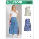 Misses Pleated Skirt with Optional Front Slit Opening New Look Sewing Pattern 6659. Size 10-22.