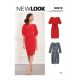 Misses Knee Length Dress With Sleeve Variations New Look Sewing Pattern 6679. Size 6-18.