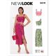 Misses Two-Piece Dresses New Look Sewing Pattern 6741. Size 6-18.