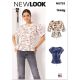 Misses Top With Sleeve Variations New Look Sewing Pattern 6753. Size 6-16.