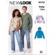 Misses and Mens Sweatshirts New Look Sewing Pattern 6759. Size S-XXL.