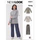 Misses Knit Tops and Knit or Woven Pull on Trousers New Look Sewing Pattern 6814. Size 8-18.