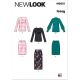 Misses Knit Tops and Skirt In Two Lengths New Look Sewing Pattern 6815. Size 10-22.