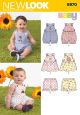 Babies Romper, Dress and Panties New Look Sewing Pattern No. 6970. Age NB-S-M-L.