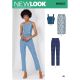 Misses Top, Skirt and Trousers New Look Sewing Pattern N6627. Size 8-20.