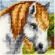 Orchidea Embroidery Kit. White Horse.