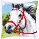 Vervaco White Horse Cross Stitch Cushion Kit