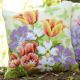 Vervaco Spring Flowers Cross Stitch Cushion Kit