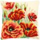 Vervaco Poppies II Cross Stitch Cushion Kit