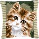 Vervaco Cute Brown Cat Cross Stitch Cushion Kit