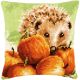 Vervaco Hedgehog with Apples Cross Stitch Cushion Kit