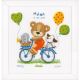 Vervaco Cycling Bear Counted Cross Stitch Kit