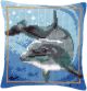 Vervaco Printed Cross Stitch Cushion Kit. Dolphin.