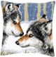 Vervaco Printed Cross Stitch Cushion Kit. Wolves.