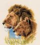 Vervaco Counted Cross Stitch Kit. Lion Duo 2.