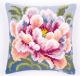 Vervaco Printed Cross Stitch Cushion Kit. Peony 2.