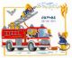 Vervaco Counted Cross Stitch Kit. Fire Engine Birth Record.