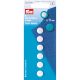 Prym Cover Buttons Plastic 11mm White. Qty 6