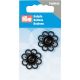 Prym Sew-On Snap Fasteners Flower 25mm Black