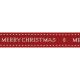 Berisfords Christmas Wishes Ribbon. 15mm Wide x 15m Roll. Red.