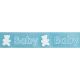 Celebrate Baby and Teddy Ribbon. 25mm x 3m. Baby Blue and White.
