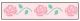 Celebrate Roses Romantic Ribbon. 15mm x 3.5m. Pink and Green on Baby Pink.