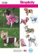 Dog Coats in Three Sizes Simplicity Sewing Pattern No. 1239. Size S-L.