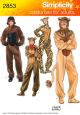 Adult Gorilla, Lion, Bear and Cat Costumes Simplicity Pattern 2853 Size XS to XL