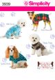 Dog Clothes In Three Sizes Simplicity Sewing Pattern 3939. Size S to L
