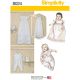 Babies Christening Sets with Bonnets Simplicity Sewing Pattern 8024. Size XXS-M.