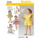 Toddlers Romper and Button-on skirt Simplicity Sewing Pattern 8099. Age 6m to 4y.