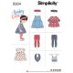 Babies Leggings, Top, Dress, Bibs and Headband Simplicity Sewing Pattern 8304. Size XXS-L.